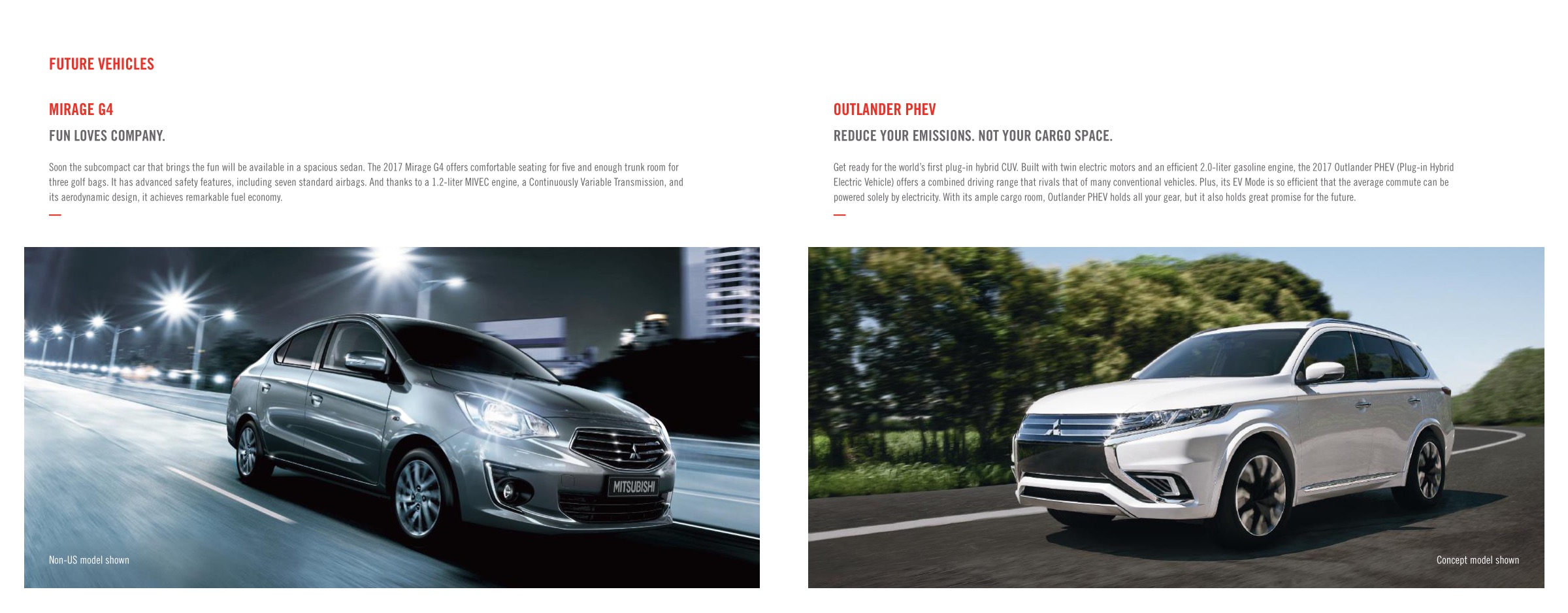 2016 Mitsubishi Full Line Brochure Page 7